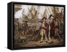 The Ship That Sank in Victory-Jean Leon Gerome Ferris-Framed Stretched Canvas