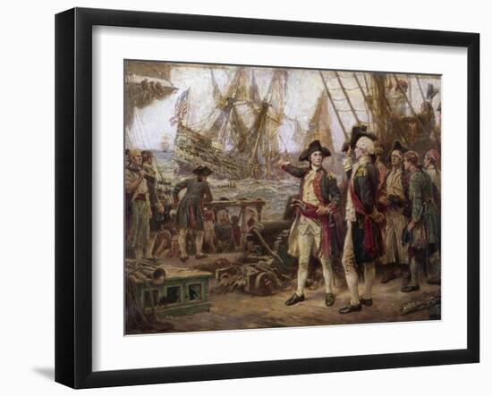 The Ship That Sank in Victory-Jean Leon Gerome Ferris-Framed Giclee Print