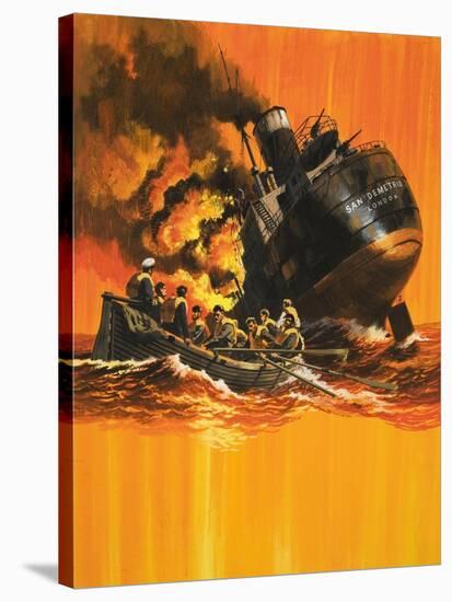 The Ship That Would Not Die-Wilf Hardy-Stretched Canvas