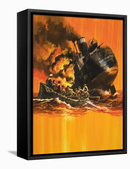 The Ship That Would Not Die-Wilf Hardy-Framed Stretched Canvas