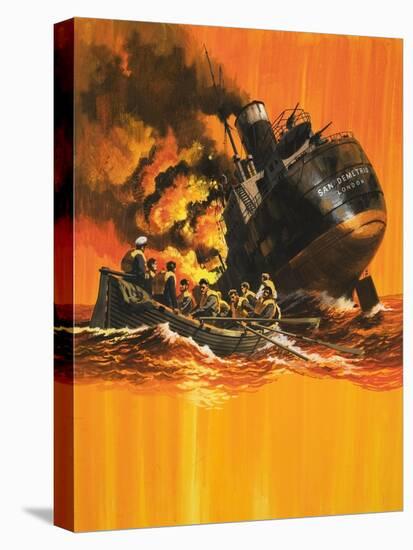 The Ship That Would Not Die-Wilf Hardy-Stretched Canvas