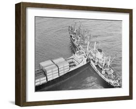 The Ship Trans Hawaii Ramming into a Freighter-null-Framed Photographic Print