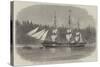 The Ship Wacousta Loading Timber for Mast-Pieces at Puget Sound, British Columbia-null-Stretched Canvas