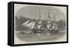 The Ship Wacousta Loading Timber for Mast-Pieces at Puget Sound, British Columbia-null-Framed Stretched Canvas