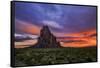 The Shiprock at Dawn-Jenny Qiu-Framed Stretched Canvas