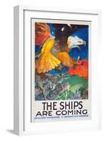 "The Ships Are Coming!", 1918-James Henry Daugherty-Framed Giclee Print