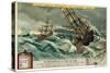 The Ships of Vasco Da Gama Rounding the Cape of Good Hope, December 1497-null-Stretched Canvas