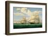 The Ships “Winged Arrow” and “Southern Cross” in Boston Harbor, 1853-Fitz Hugh Lane-Framed Art Print