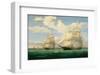 The Ships “Winged Arrow” and “Southern Cross” in Boston Harbor, 1853-Fitz Hugh Lane-Framed Art Print