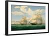 The Ships “Winged Arrow” and “Southern Cross” in Boston Harbor, 1853-Fitz Hugh Lane-Framed Art Print