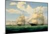 The Ships 'Winged Arrow' and 'Southern Cross' in Boston Harbour, 1853-Fitz Henry Lane-Mounted Giclee Print