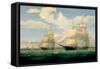 The Ships 'Winged Arrow' and 'Southern Cross' in Boston Harbour, 1853-Fitz Henry Lane-Framed Stretched Canvas