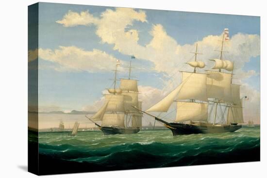 The Ships 'Winged Arrow' and 'Southern Cross' in Boston Harbour, 1853-Fitz Henry Lane-Stretched Canvas