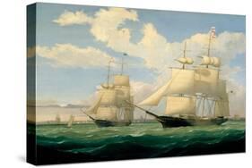 The Ships 'Winged Arrow' and 'Southern Cross' in Boston Harbour, 1853-Fitz Henry Lane-Stretched Canvas