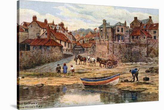 The Shipway, Robin Hood's Bay-Alfred Robert Quinton-Stretched Canvas