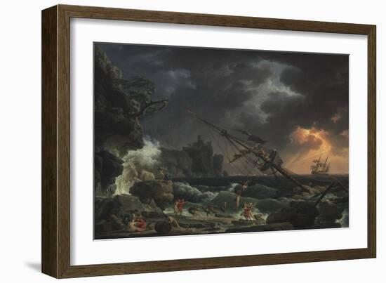 The Shipwreck, 1772-Claude Joseph Vernet-Framed Art Print