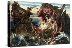 The Shipwreck of Agrippina-Gustav Wertheimer-Stretched Canvas