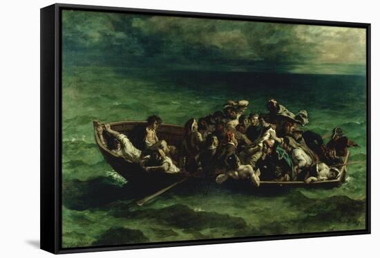 The Shipwreck of Don Juan-Eugene Delacroix-Framed Stretched Canvas