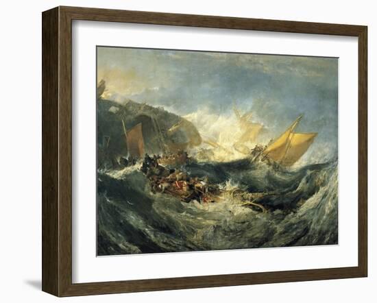 The Shipwreck of the Minotaur-J. M. W. Turner-Framed Art Print