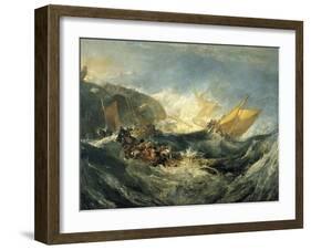 The Shipwreck of the Minotaur-J. M. W. Turner-Framed Art Print
