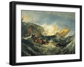 The Shipwreck of the Minotaur-J. M. W. Turner-Framed Art Print