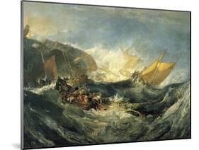 The Shipwreck of the Minotaur-J. M. W. Turner-Mounted Art Print