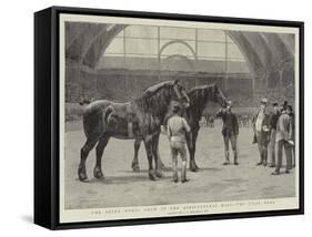 The Shire Horse Show at the Agricultural Hall, the Final Duel-John Charles Dollman-Framed Stretched Canvas