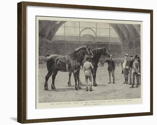 The Shire Horse Show at the Agricultural Hall, the Final Duel-John Charles Dollman-Framed Giclee Print