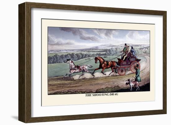 The Shooting Drag-Henry Thomas Alken-Framed Art Print