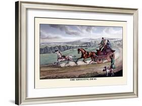 The Shooting Drag-Henry Thomas Alken-Framed Art Print