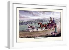 The Shooting Drag-Henry Thomas Alken-Framed Art Print