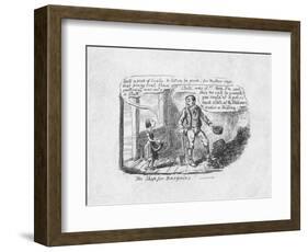 'The Shop for Bargains', 1829-George Cruikshank-Framed Giclee Print