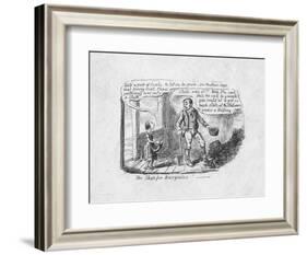 'The Shop for Bargains', 1829-George Cruikshank-Framed Giclee Print