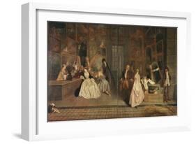 The Shop Sign of the Art Dealer Gersaint, 1720-Jean Antoine Watteau-Framed Giclee Print