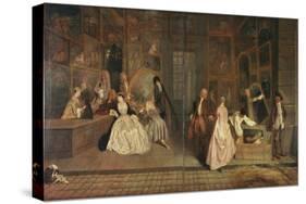 The Shop Sign of the Art Dealer Gersaint, 1720-Jean Antoine Watteau-Stretched Canvas