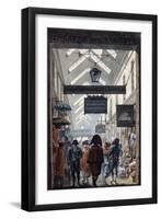 The Shopping Arcade 'Des Panoramas' in Paris, 1807-Philibert Louis Debucourt-Framed Giclee Print