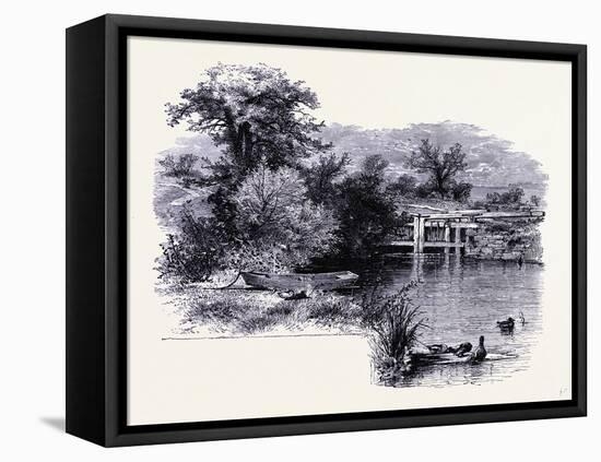 The Shore of the Connecticut River United States of America-null-Framed Stretched Canvas