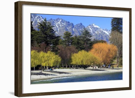 The Shoreline of Queenstown, on the Banks of Lake Wakatipu, South Island, New Zealand-Paul Dymond-Framed Photographic Print