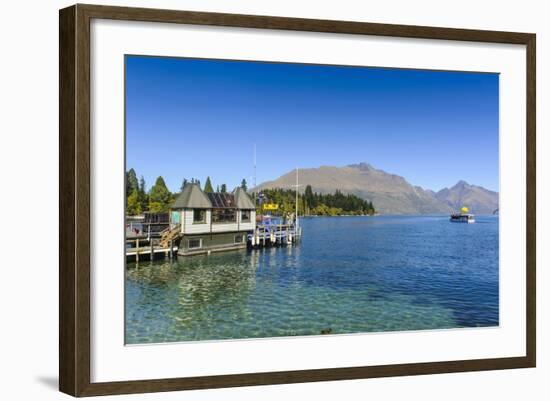 The Shores of Lake Wakatipu, Queenstown, Otago, South Island, New Zealand, Pacific-Michael-Framed Photographic Print