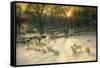 The Shortening Winter's Day is near a close (Oil on Canvas)-Joseph Farquharson-Framed Stretched Canvas