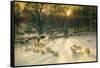 The Shortening Winter's Day Is Near a Close-Joseph Farquharson-Framed Stretched Canvas