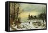 The Shortening Winter's Day Is Near a Close-Friedrich Joseph Nicolai Heyendahl-Framed Stretched Canvas