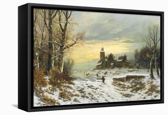 The Shortening Winter's Day Is near a Close-Friedrich Heyendahl-Framed Stretched Canvas