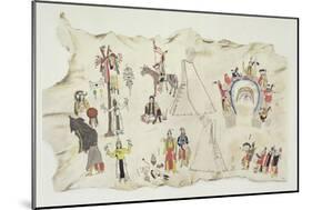 The Shoshone Sun Dance and the Peyote Cult-Silver Horn-Mounted Giclee Print