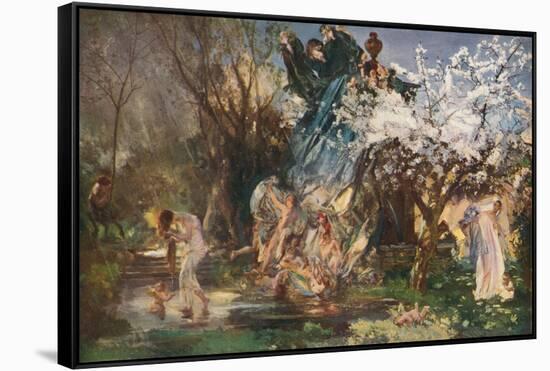 'The Shower', c20th century-Charles Sims-Framed Stretched Canvas