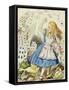 The Shower of Cards, Illustration from Alice in Wonderland by Lewis Carroll-John Tenniel-Framed Stretched Canvas