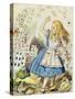 The Shower of Cards, Illustration from Alice in Wonderland by Lewis Carroll-John Tenniel-Stretched Canvas