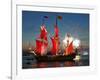 The Shtandart Frigate with Scarlet Sails Floats on the Neva River-null-Framed Photographic Print