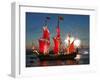 The Shtandart Frigate with Scarlet Sails Floats on the Neva River-null-Framed Photographic Print