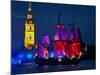 The Shtandart Frigate with Scarlet Sails Floats on the Neva River-null-Mounted Photographic Print